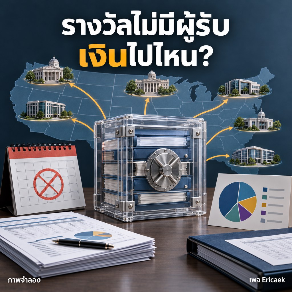ภาพจำลองกองรางวัล Powerball ที่หมดอายุและการแบ่งคืนสู่ลอตเตอรี่หลายเขตตามสัดส่วน